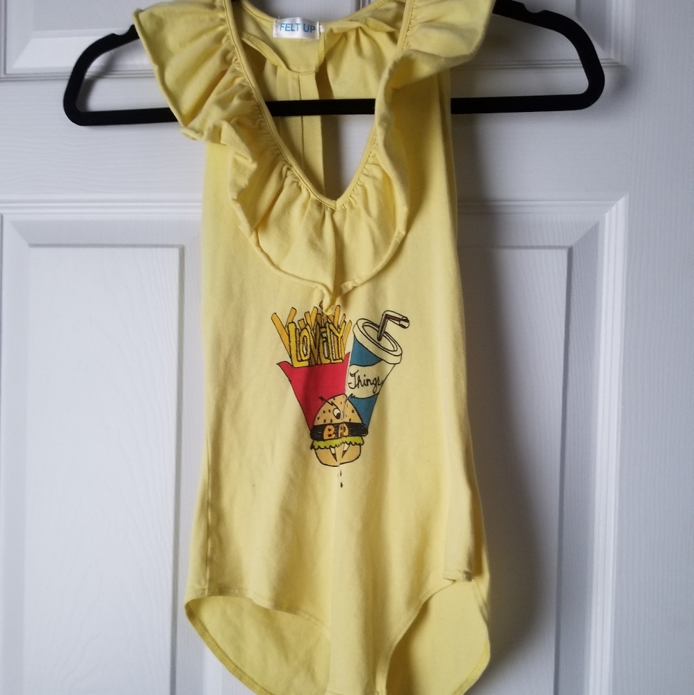 Yellow snack bodysuit